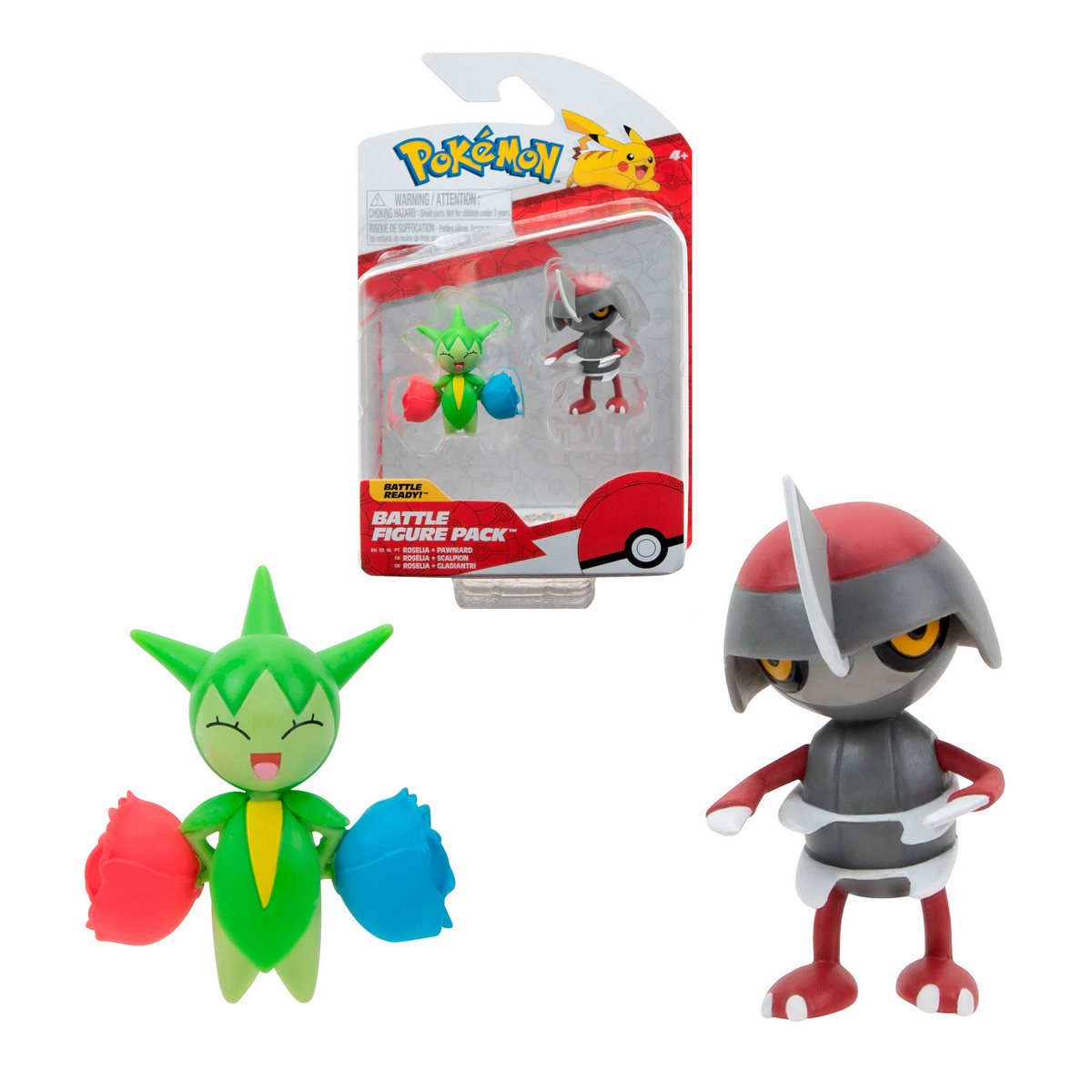 Set 2 Figuras Pokemon - Roselia Y Pawniard